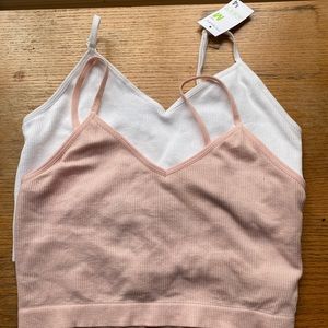 2-pack Primark build in bra cropped tank-tops